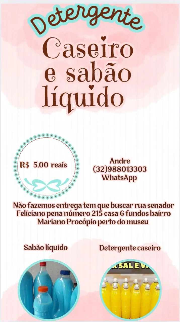 Detergente e Sabão Líquido Caseiro