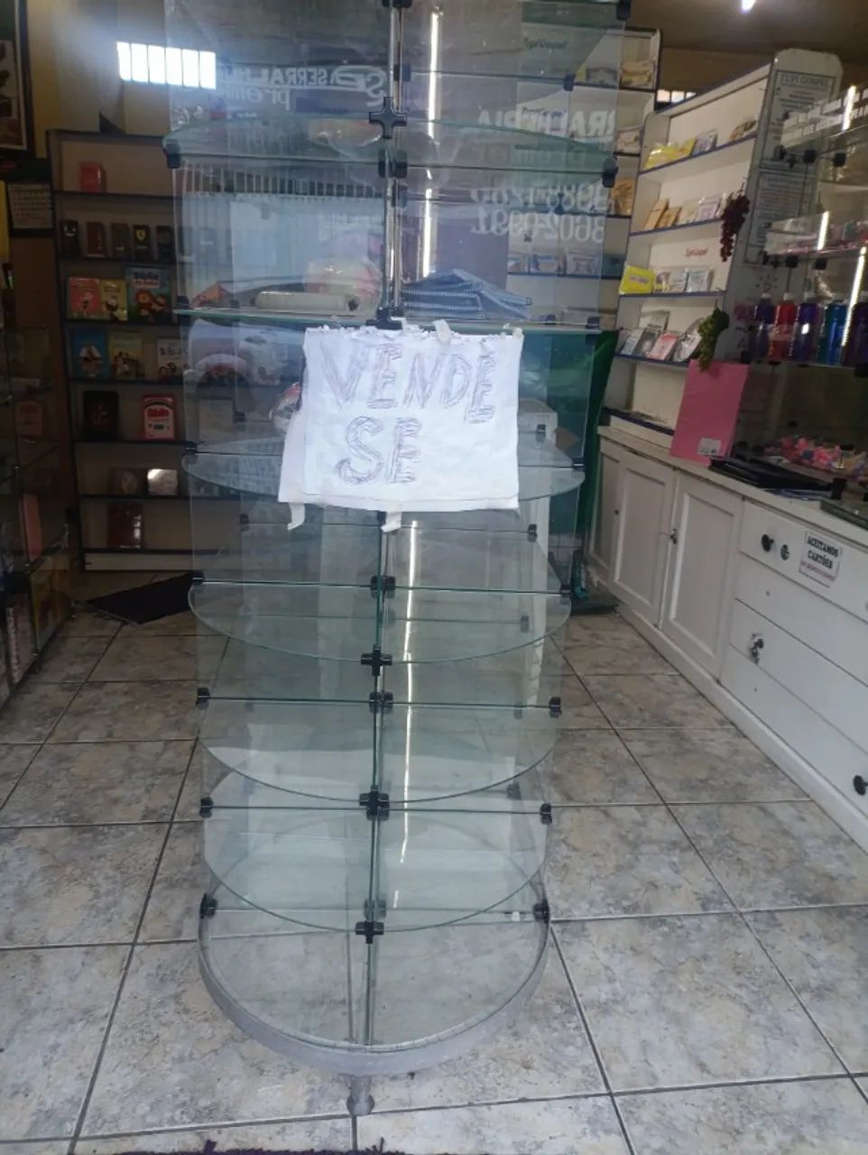 Vitrine/Balcão Expositor de Vidro para Loja
