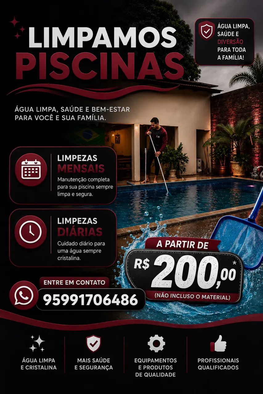 Limpeza de piscinas 