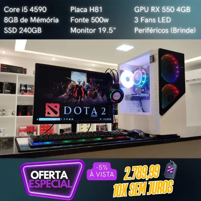 PC Gamer Core I5 4590 8GB RX 550 10x sem Juros - Foto 3