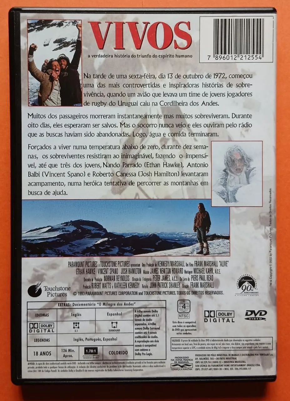 Dvd Vivos - Alive (1a. Edição - Legendado) - Foto 2