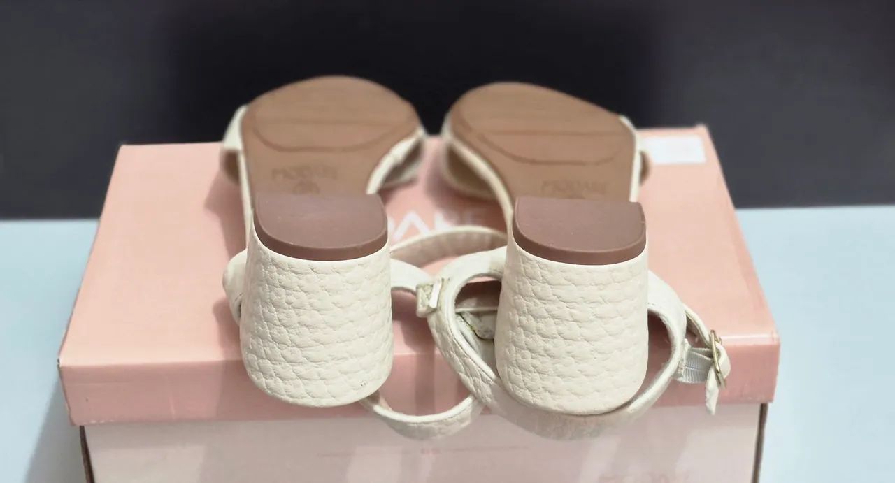 Sandalia Croco Modare Cor Creme  - Foto 4