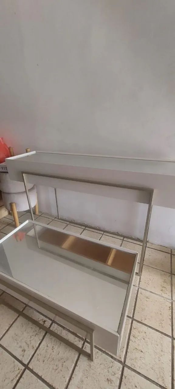 Vendo kit de aparador e centro de vidro - Foto 2