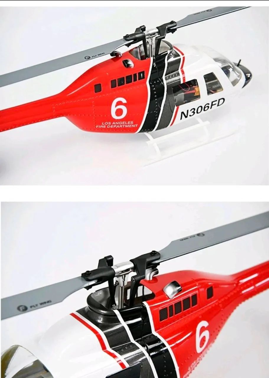 Helicoptero Rc escala Flywing Bell 206 com GPS - Foto 2
