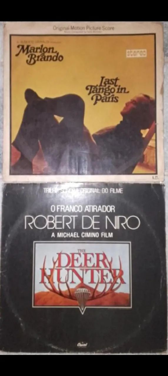 2 LPs filmes Último Tango e Franco Atirador