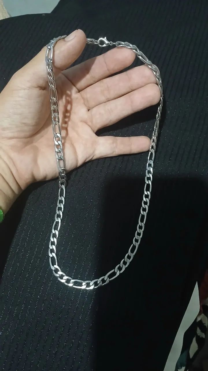 kit corrente e pulseira aço - Foto 2