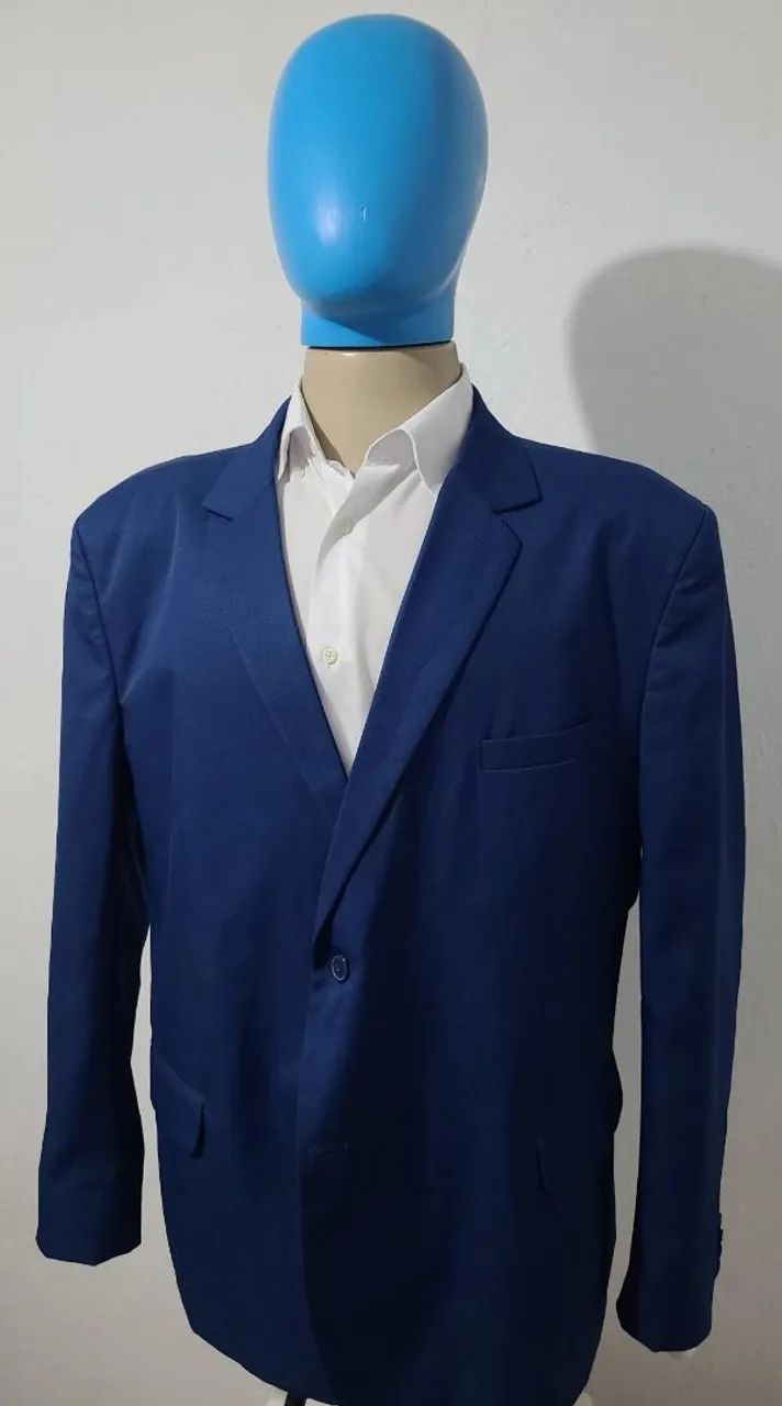 Blazer Slim Azul N° 60, bonito, elegante, bem confortável, tecido macio.  - Foto 4