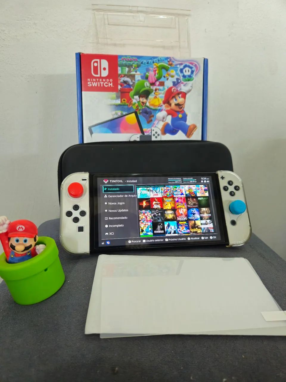 Switch Oled Desbloqueado 256gb - Foto 3