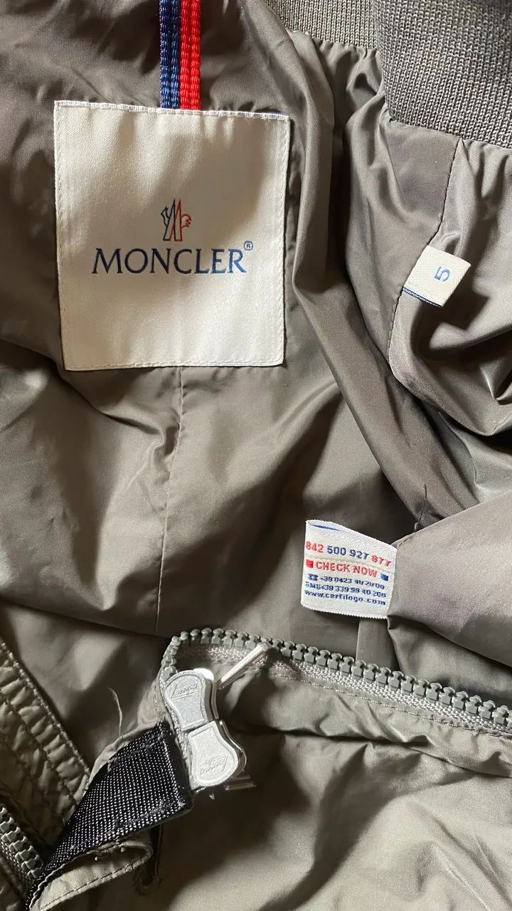 Moncler Nylon Jacket Mate Giubbotto Original Com certilogo Tamanho