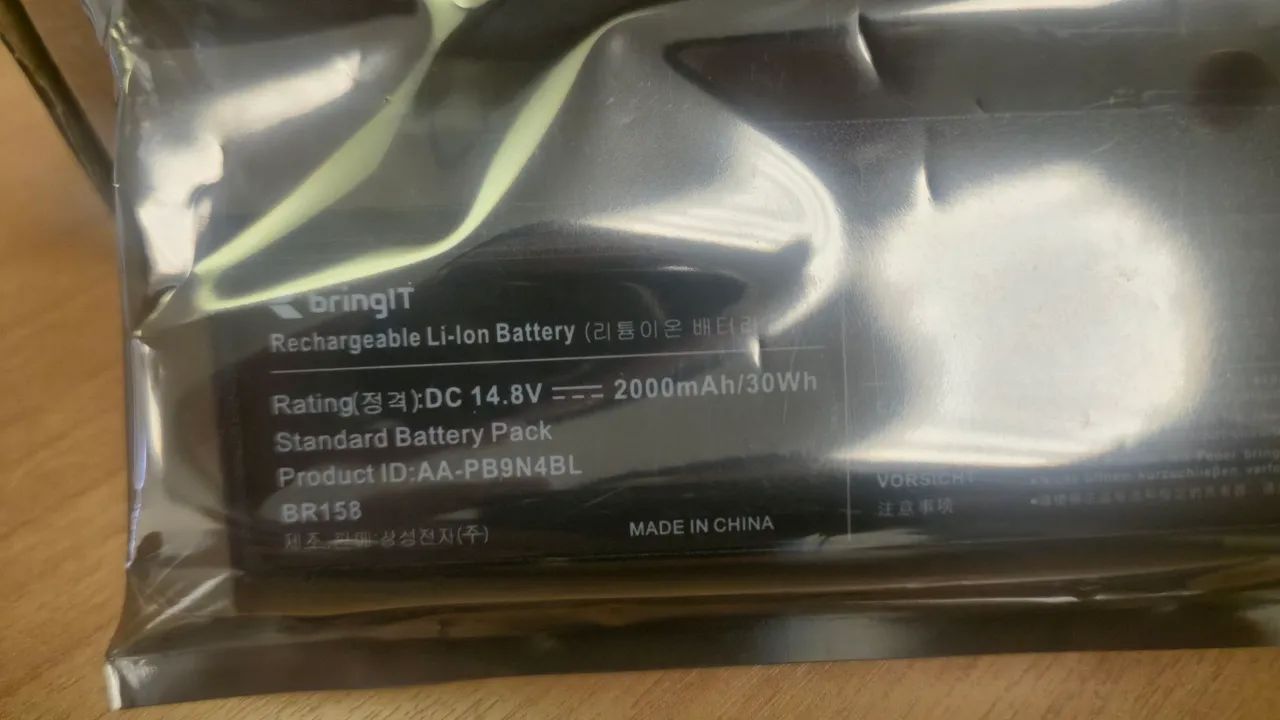 Bateria para Notebook BringIT AA-PB9N4BL - NOVA - Foto 3