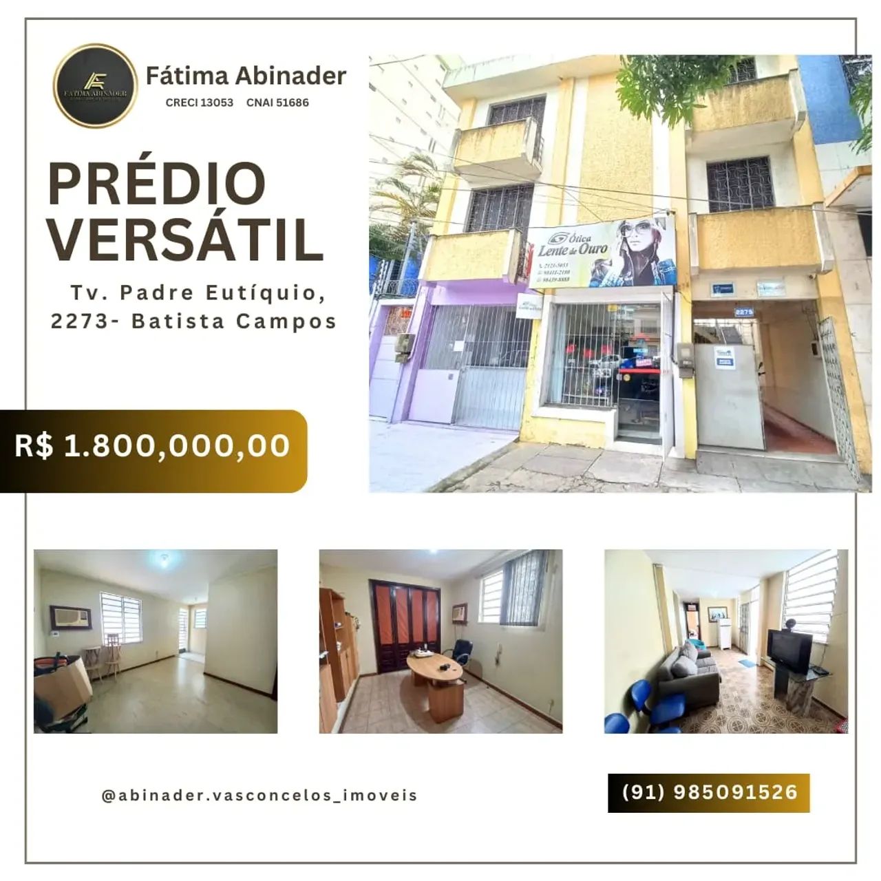 Prédio Versátil- Na Batista Campos - A VISTA - Foto 3