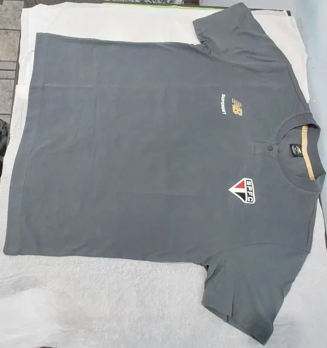 CAMISA SPFC VIAGEM ORIGINAL CINZA G - Foto 4