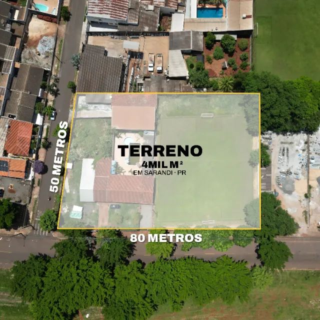 Terreno de 4000 m² ou terreno de 1000 m². Av Maringá de esquina. Sarandi-PR