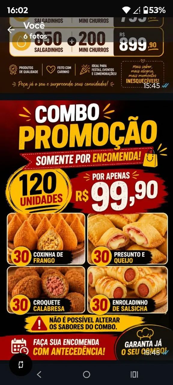Cento de salgadinhos 89,90 - Foto 4