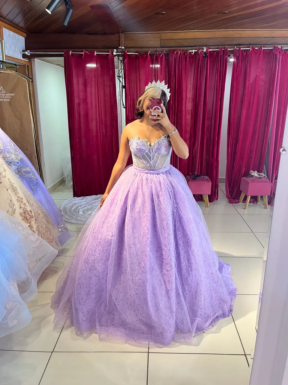 Vestido de debutante lavanda 2 em 1 - Foto 3