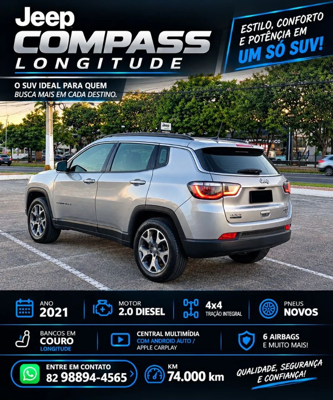 Jeep Compass COMPASS LONGITUDE 2.0 4x4 Dies. 16V Aut. 2021