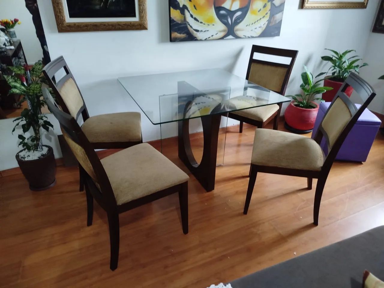 Jogo mesa de vidro