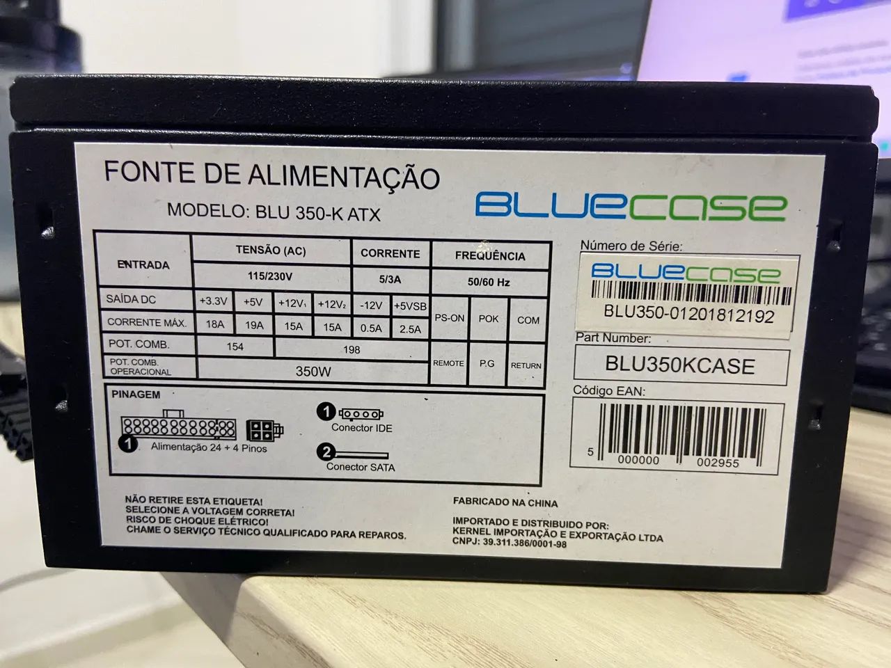 Fonte Bluecase 350-K ATX - Foto 2