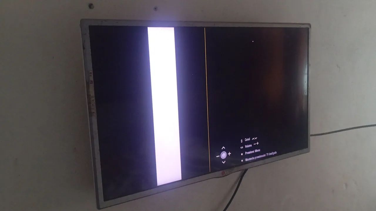 Tv LG 32 polegadas para conserto com mancha na tela 