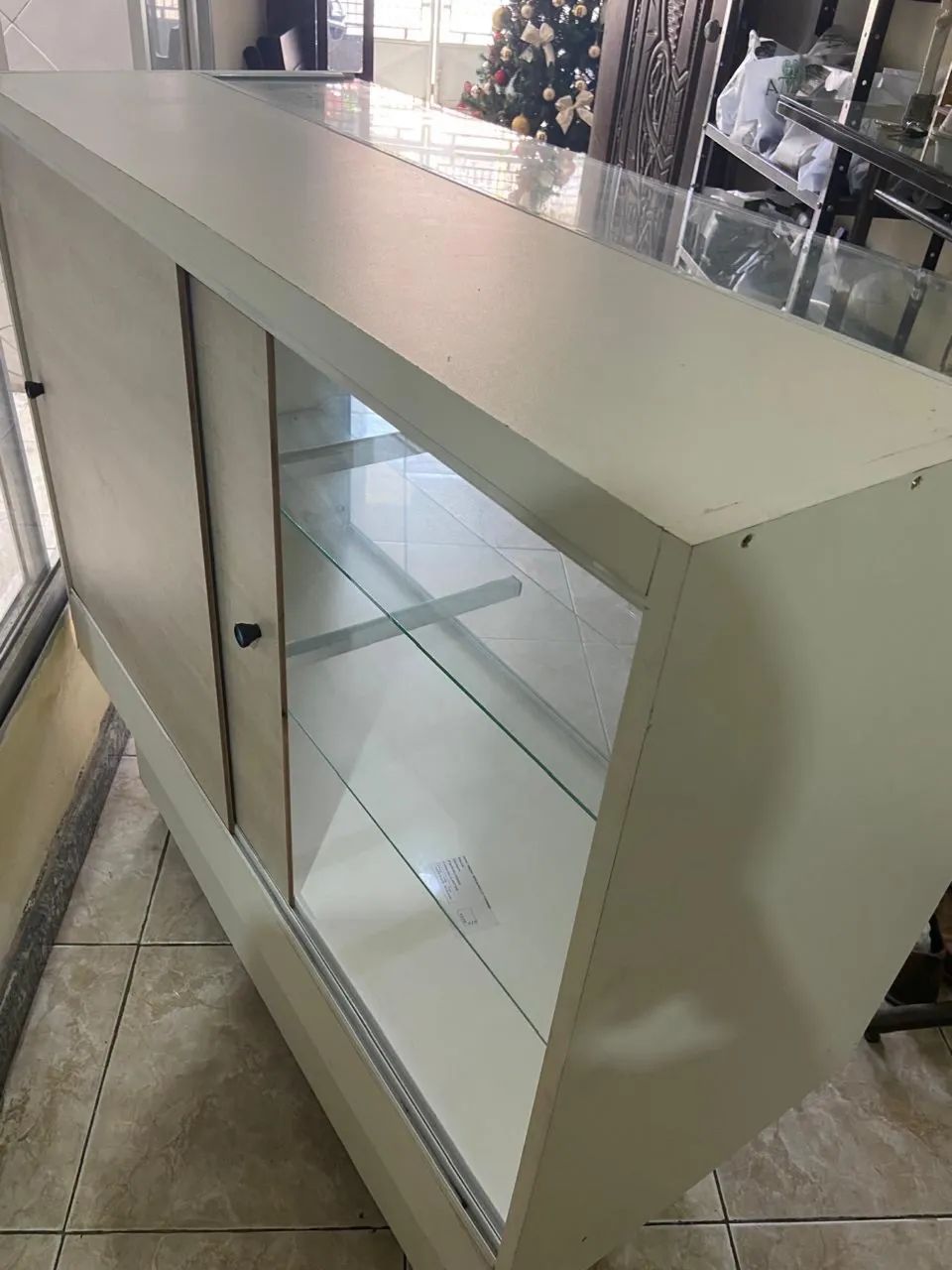 Balcão expositor de vidro 