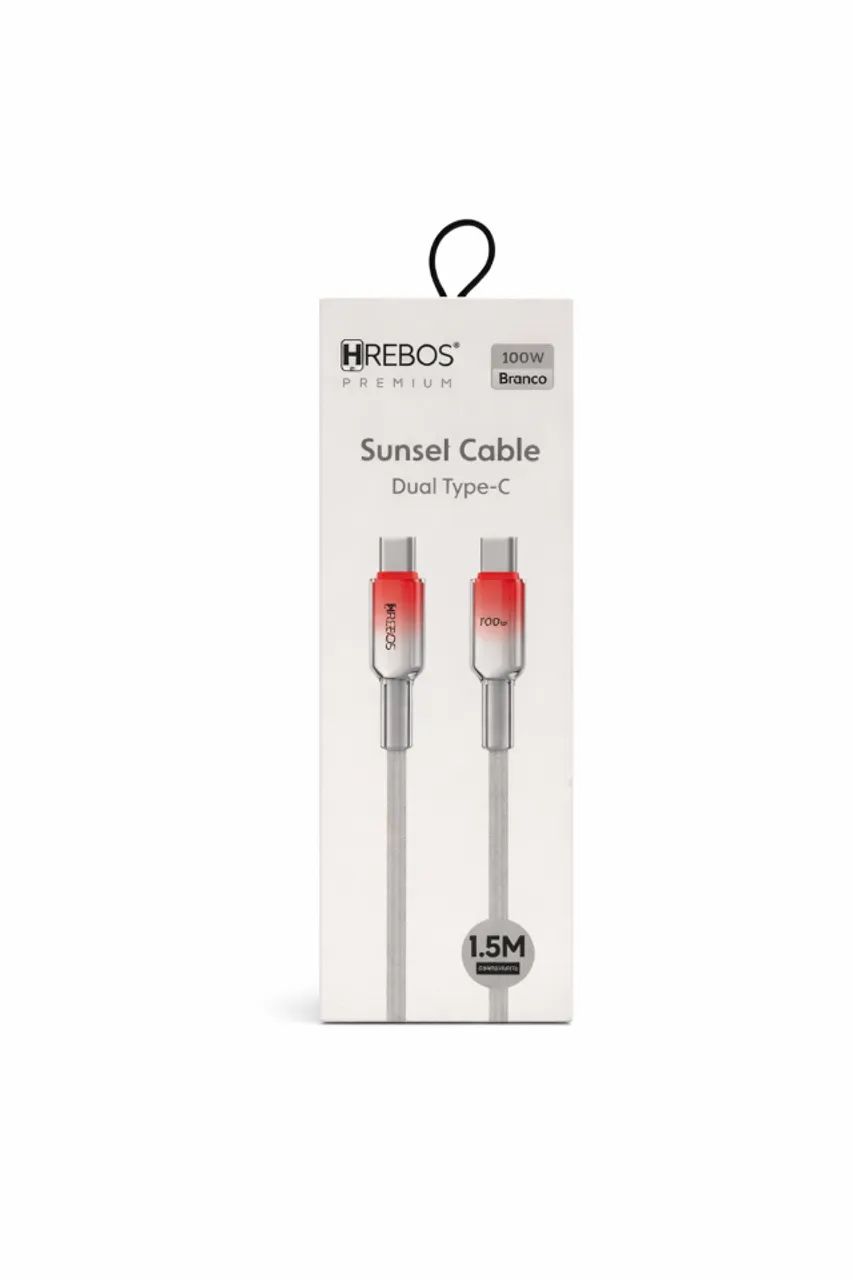 Cabo USB-C Hrebos Premium 100W Turbo 1.5M (Ultra Rápido) - Foto 2
