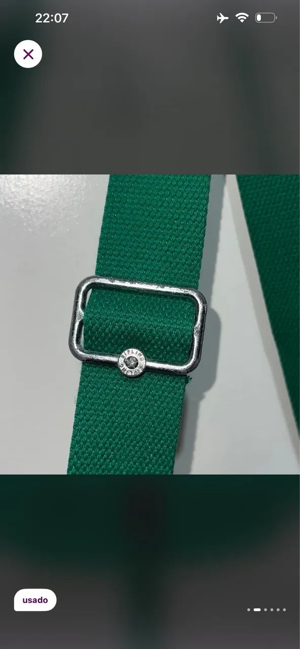 Bolsa kipling verde transversal  - Foto 2