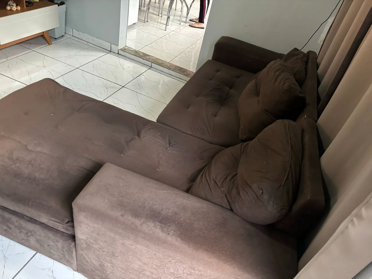 Sofa Marrom excelente estado - Foto 3