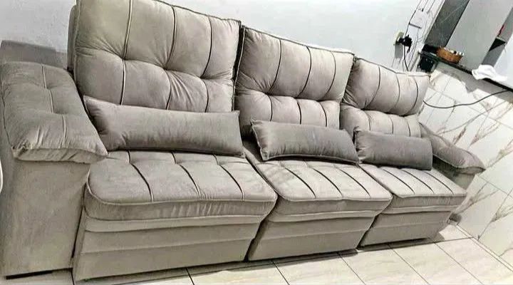 Lançamento sofá retrátil e reclinável 2.90 LARGURA LINDOOOOO  - Foto 2