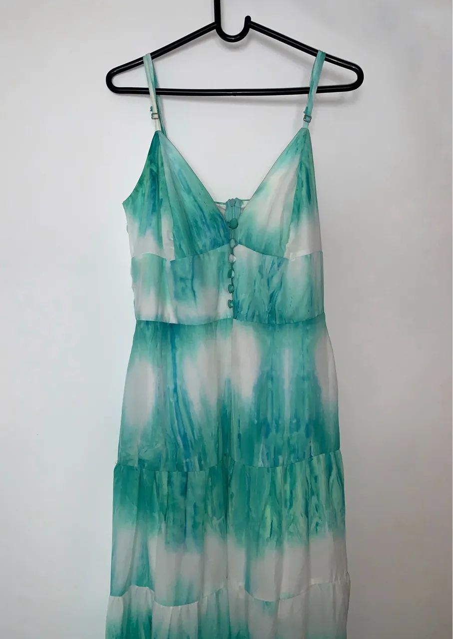 Vestido longo verde e branco ! - Foto 2