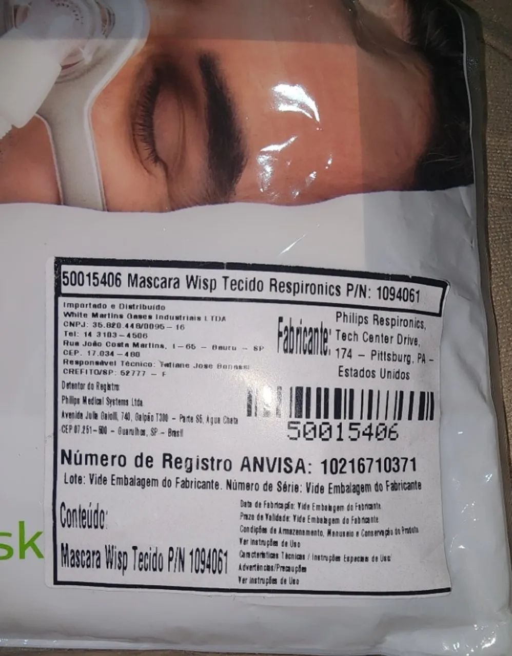 Máscara Nasal Philips para CPAP e Respiradores Eletrônicos - Nova! - Foto 2