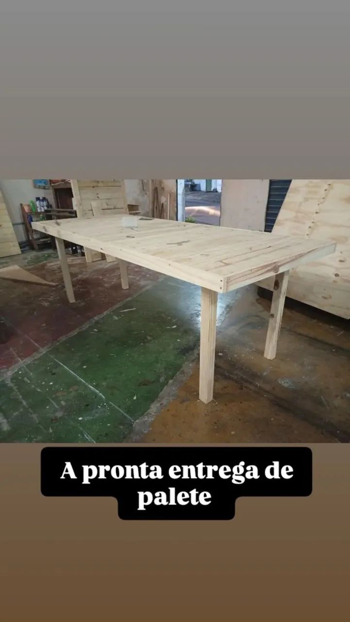 Mesa de madeira palete 2,20x0, 90 