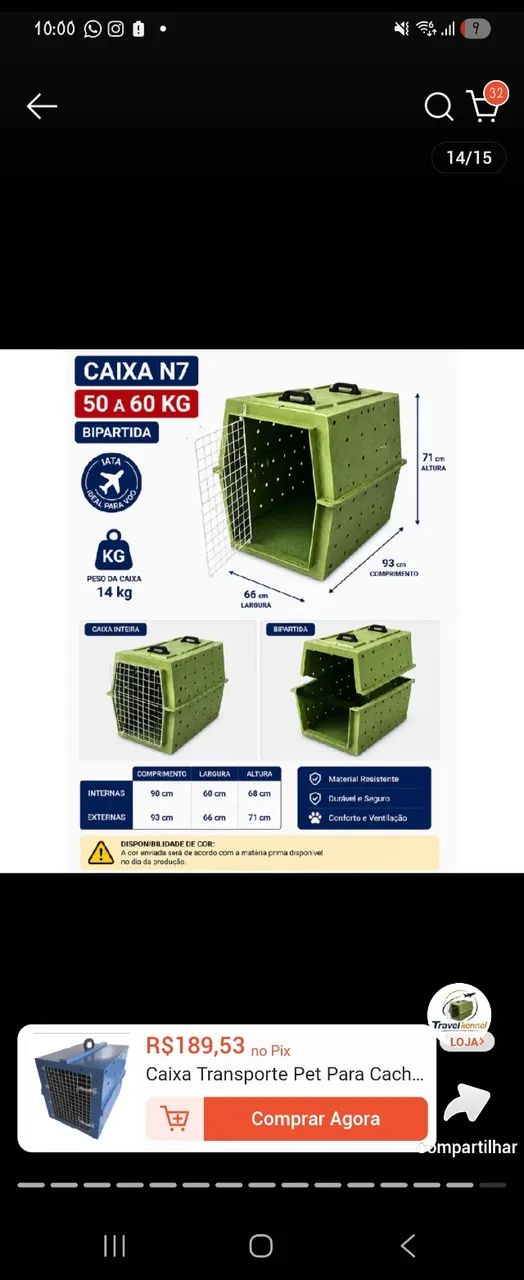 Caixa de transporte Pet - Foto 2