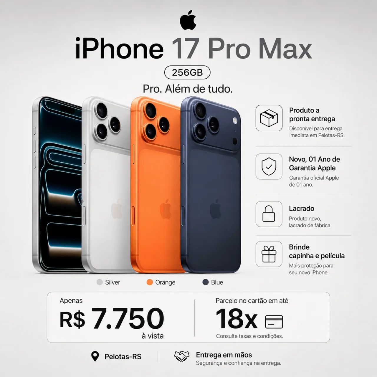 iPhone 17 Pro Max 256GB - Lacrado 