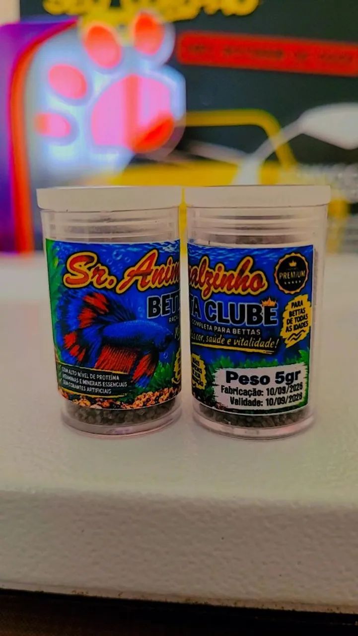 Ração para peixe Betta 
