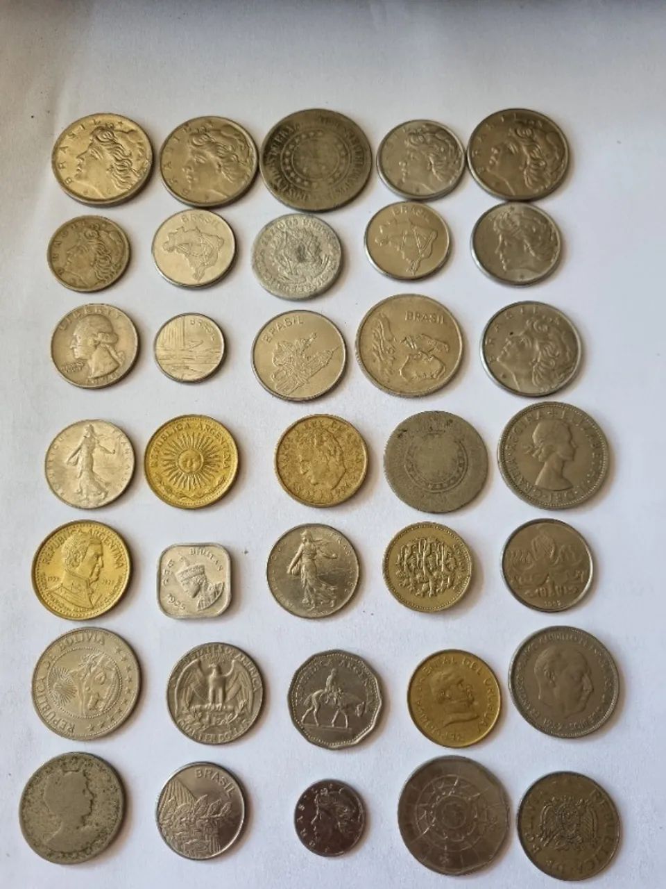 Coleção Com +110 Moedas Antigas Nacionais E Estrangeiras De Numismática - Foto 5