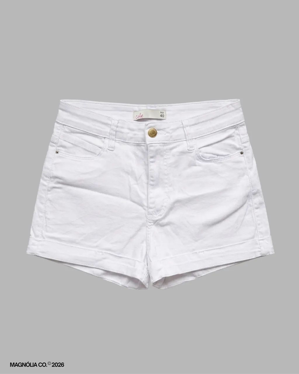 short jeans branco