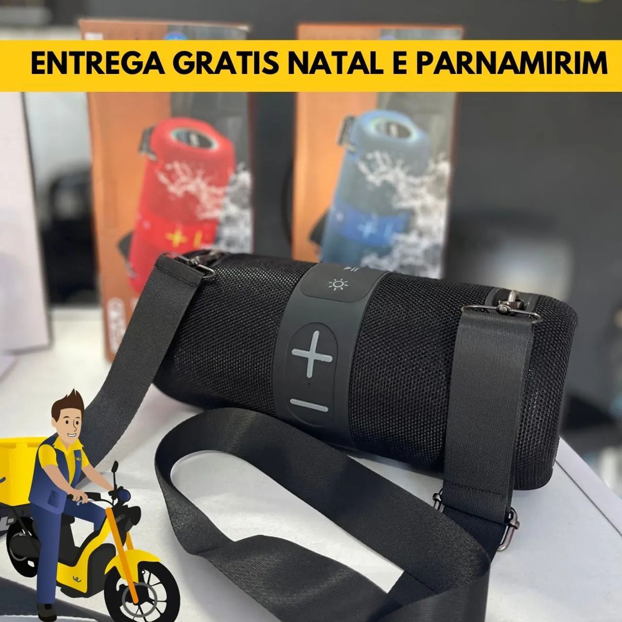 Caixa de som bluetooth com alça HY 472 - Foto 2