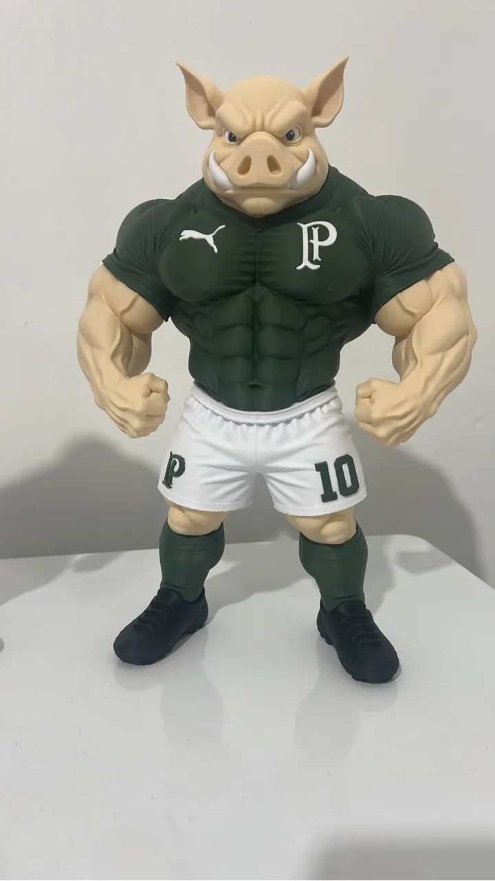 mascote palmeiras impresso em 3D