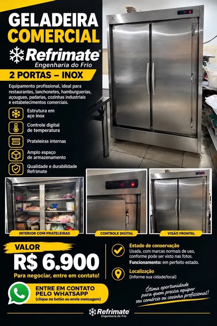 Geladeira comercial Refrimate 