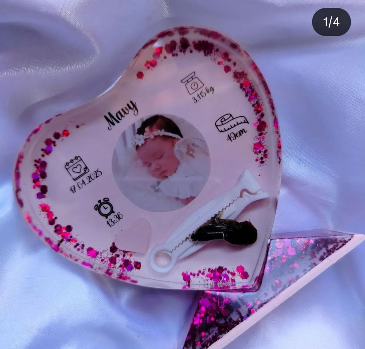 Eternização em Resina Personalizada - Lembrança do Nascimento do Bebê - Foto 4