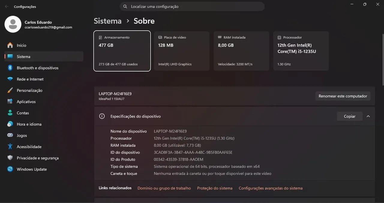 Notebook Lenovo i5 12geracao - Foto 4