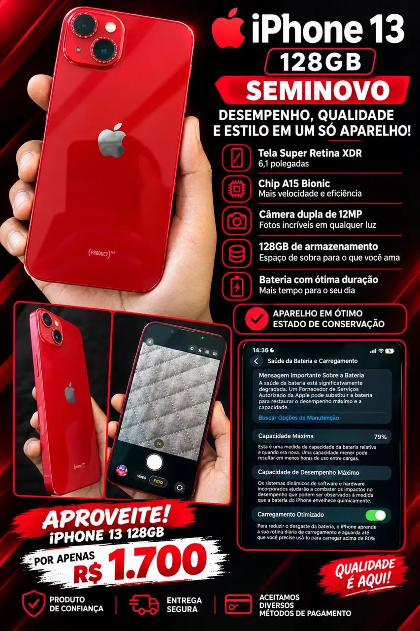 iPhone 13 128g - Celulares e Smartphones - Cajazeiras XI, Salvador