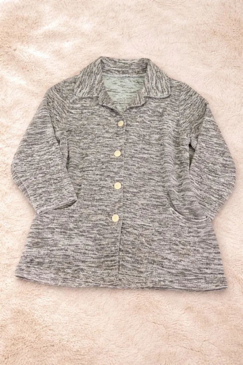 Cardigan mesclado cinza 