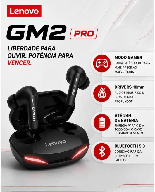 Fone Lenovo GM2 Pro - Lacrado - Foto 3