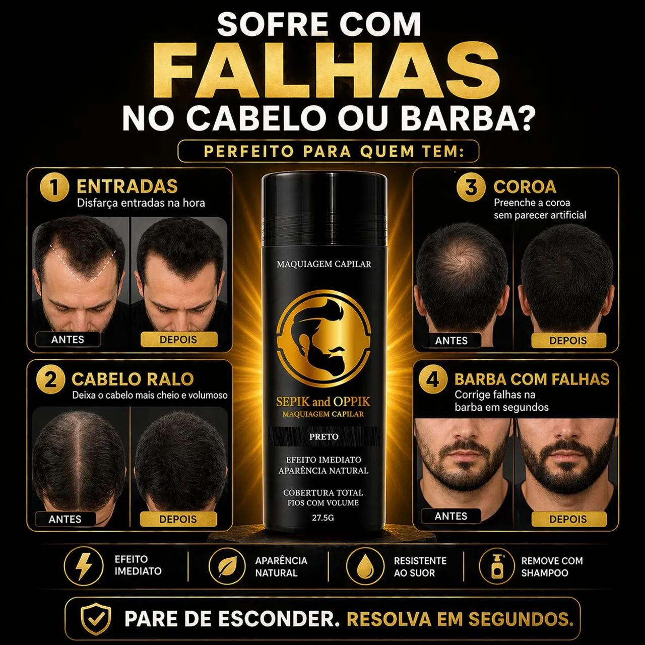Fibra Capilar Várias Cores Maquiagem Capilar - Foto 2