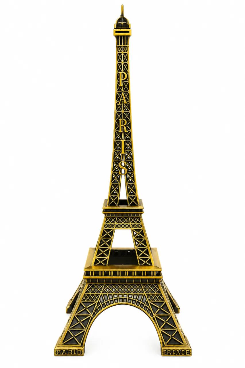 Miniatura Torre Eiffel Paris Dourada