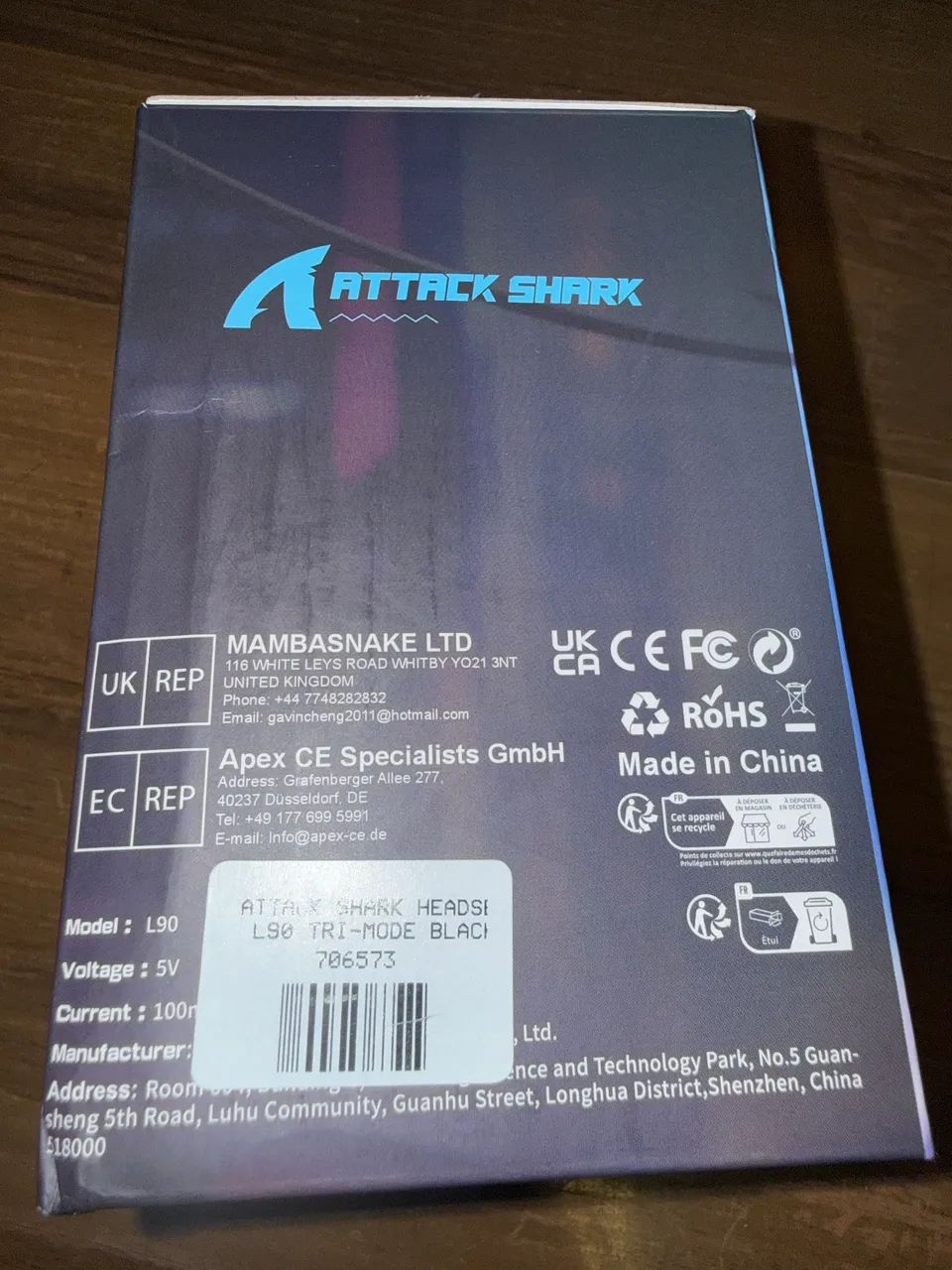 Headset sem fio attack shark - Foto 3