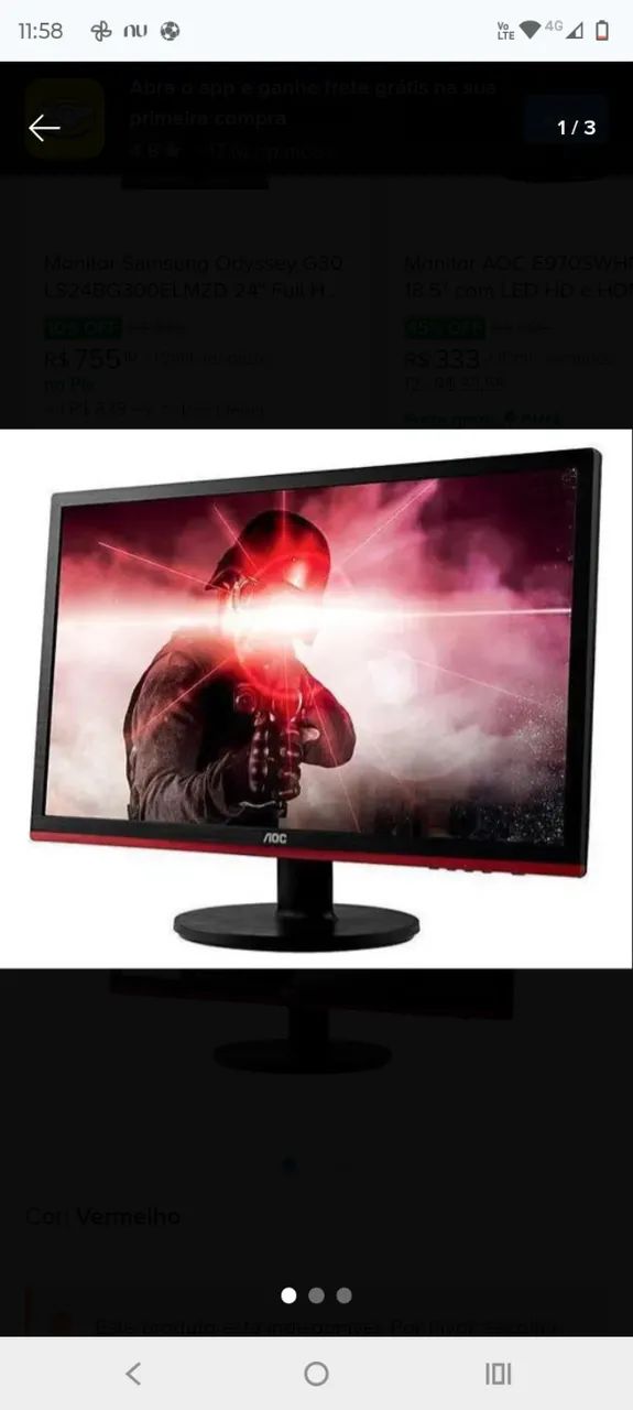 Monitor Gamer AOC 21.5"