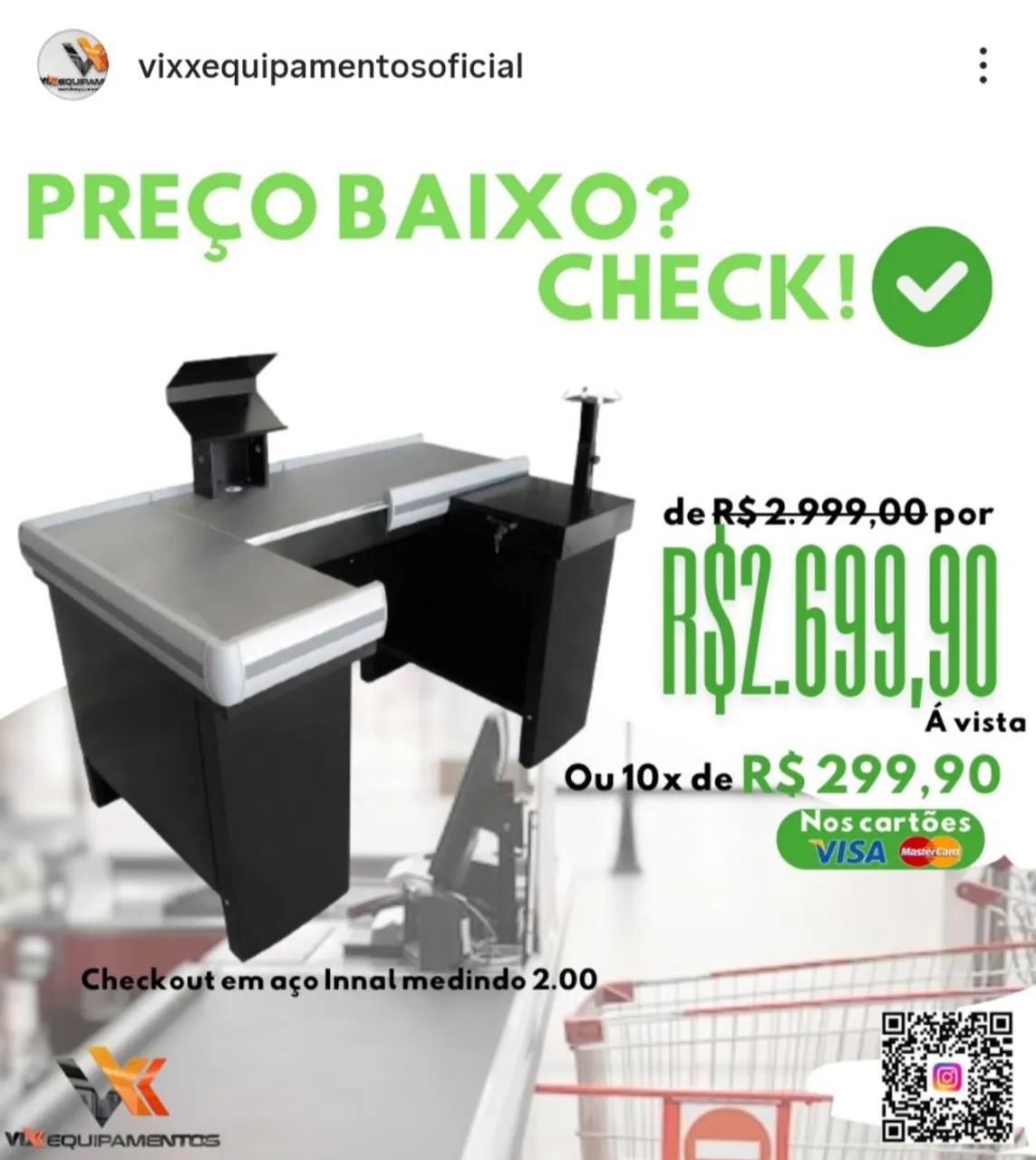 Caixa checkout e Gondolas