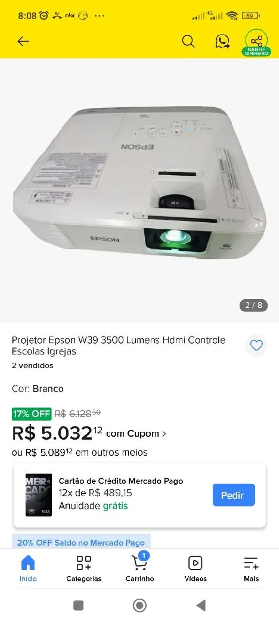 Projetor epson H856A - Foto 5